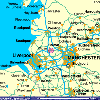 Wigan haritasi