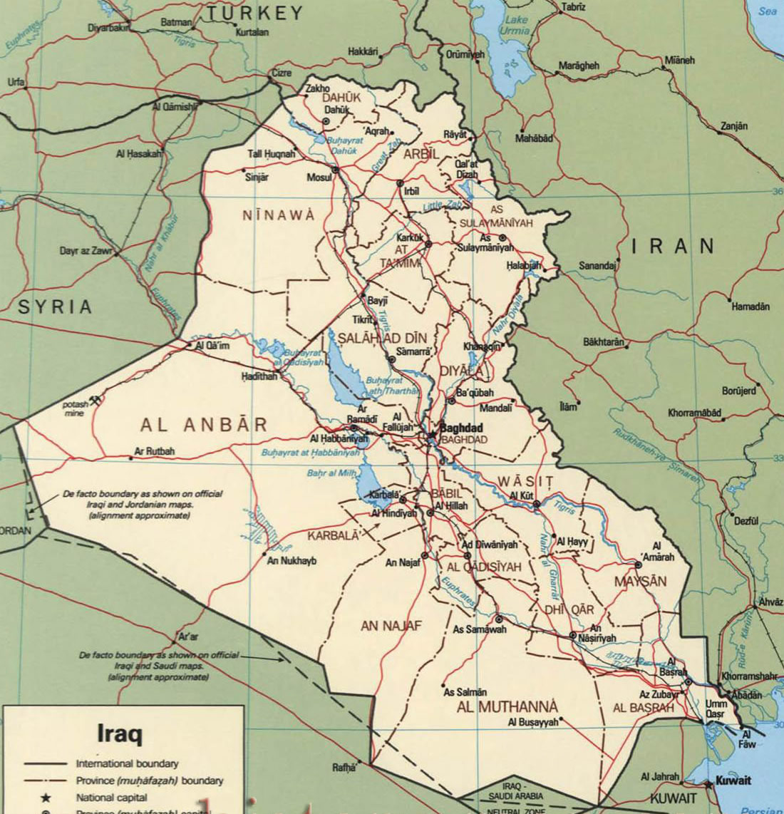 irak politik haritasi