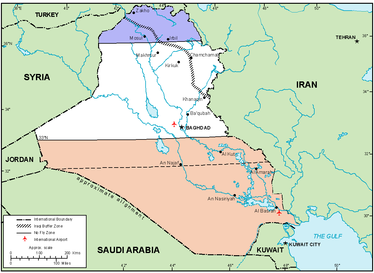 irak ucusa yasak bolge haritasi