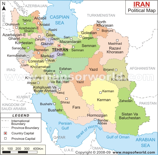 iran siyasi haritasi