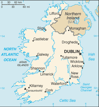 irlanda sehirleri haritasi