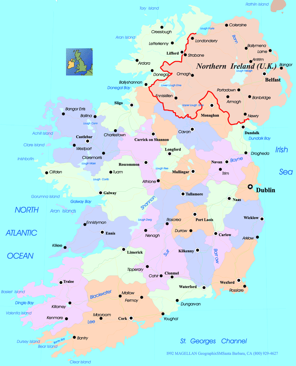 irlanda siyasi haritasi