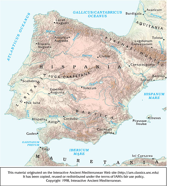 hispania ispanya haritasi