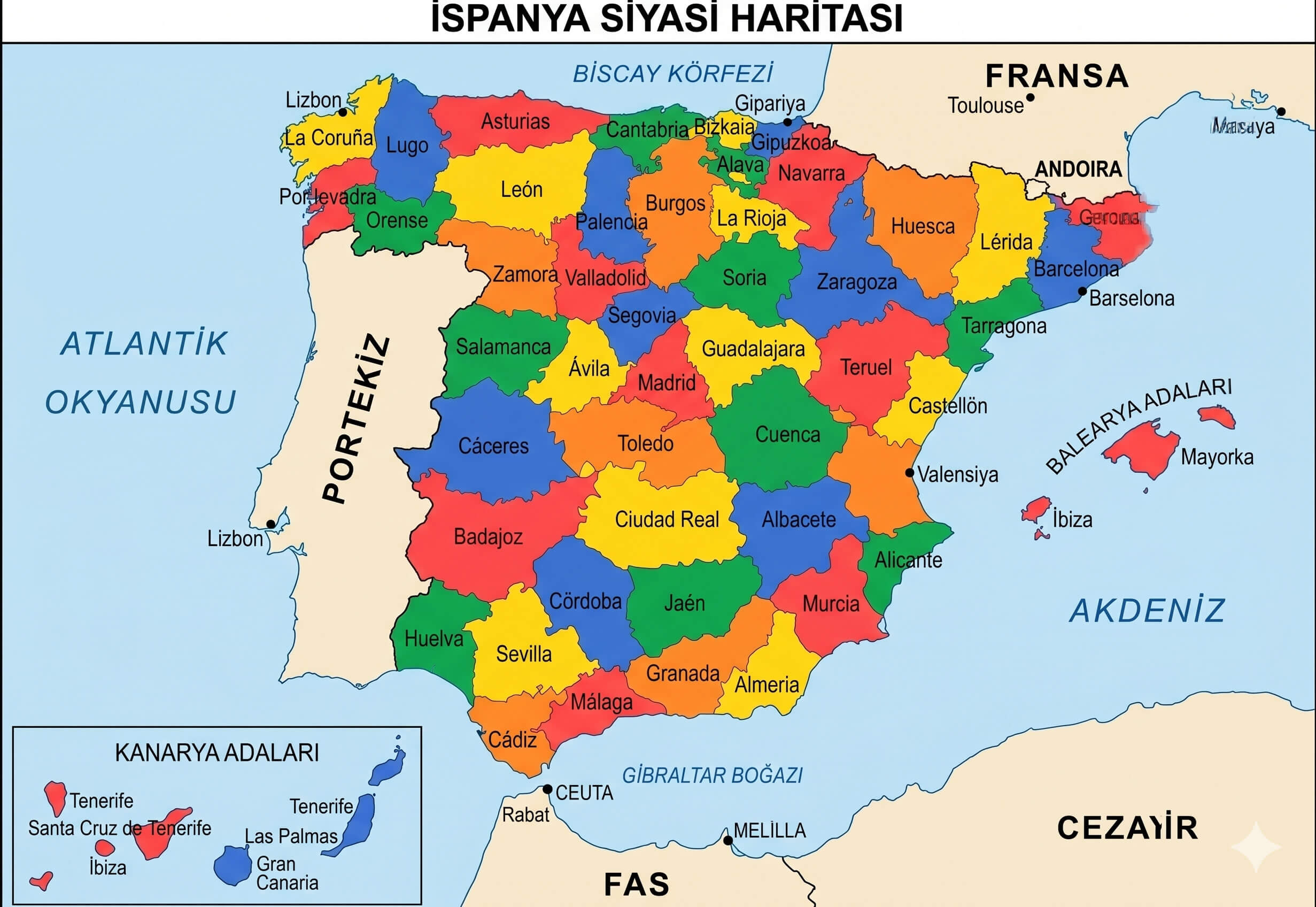 ispanya bolgeler siyasi haritasi