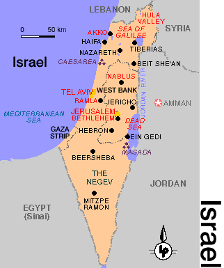 harita israil sehir