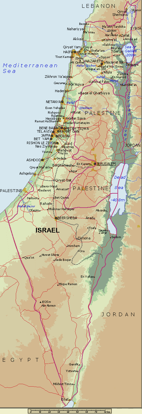 israil fislin haritasi