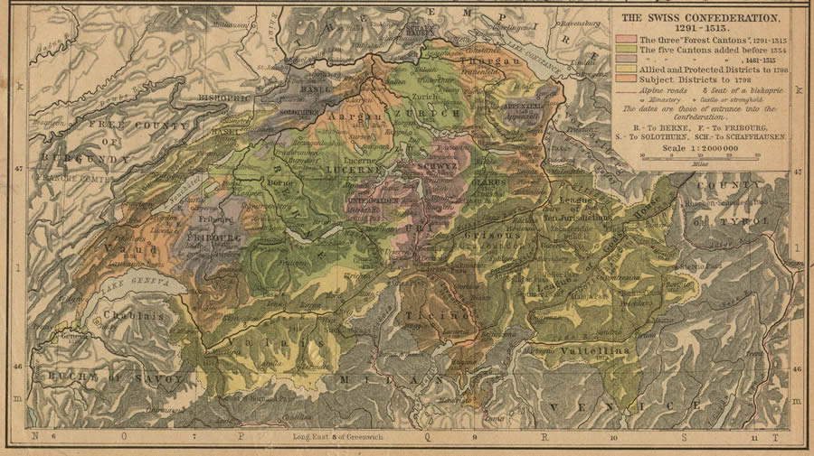 isvicre konfederasyon haritasi 1291 1513