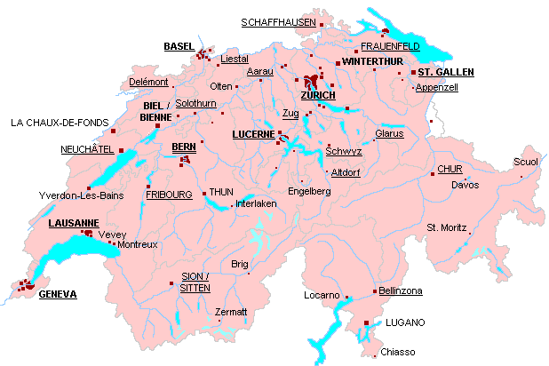 sehir haritasi isvicre