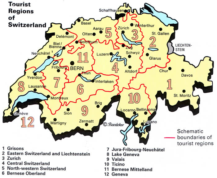 turistik bolgeler haritasi isvicre