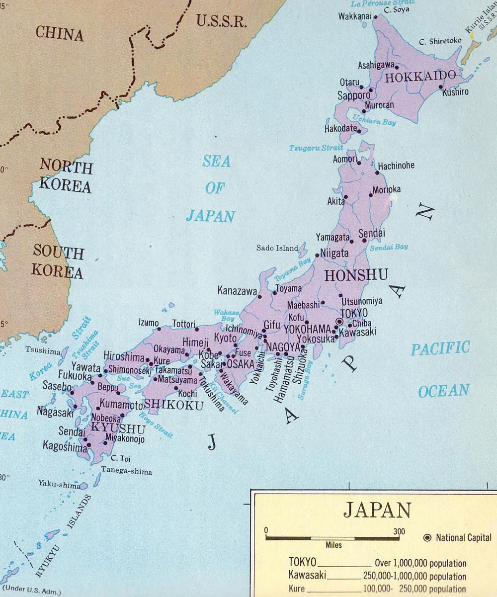 harita japonya 1965