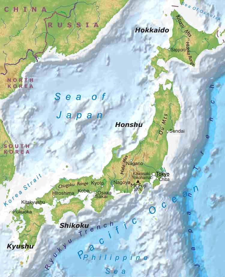 japonya harita