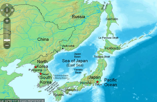 japonya haritasi japon denizi