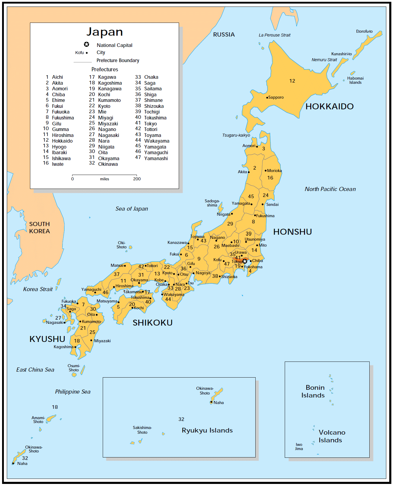 japonya sehirler haritasi