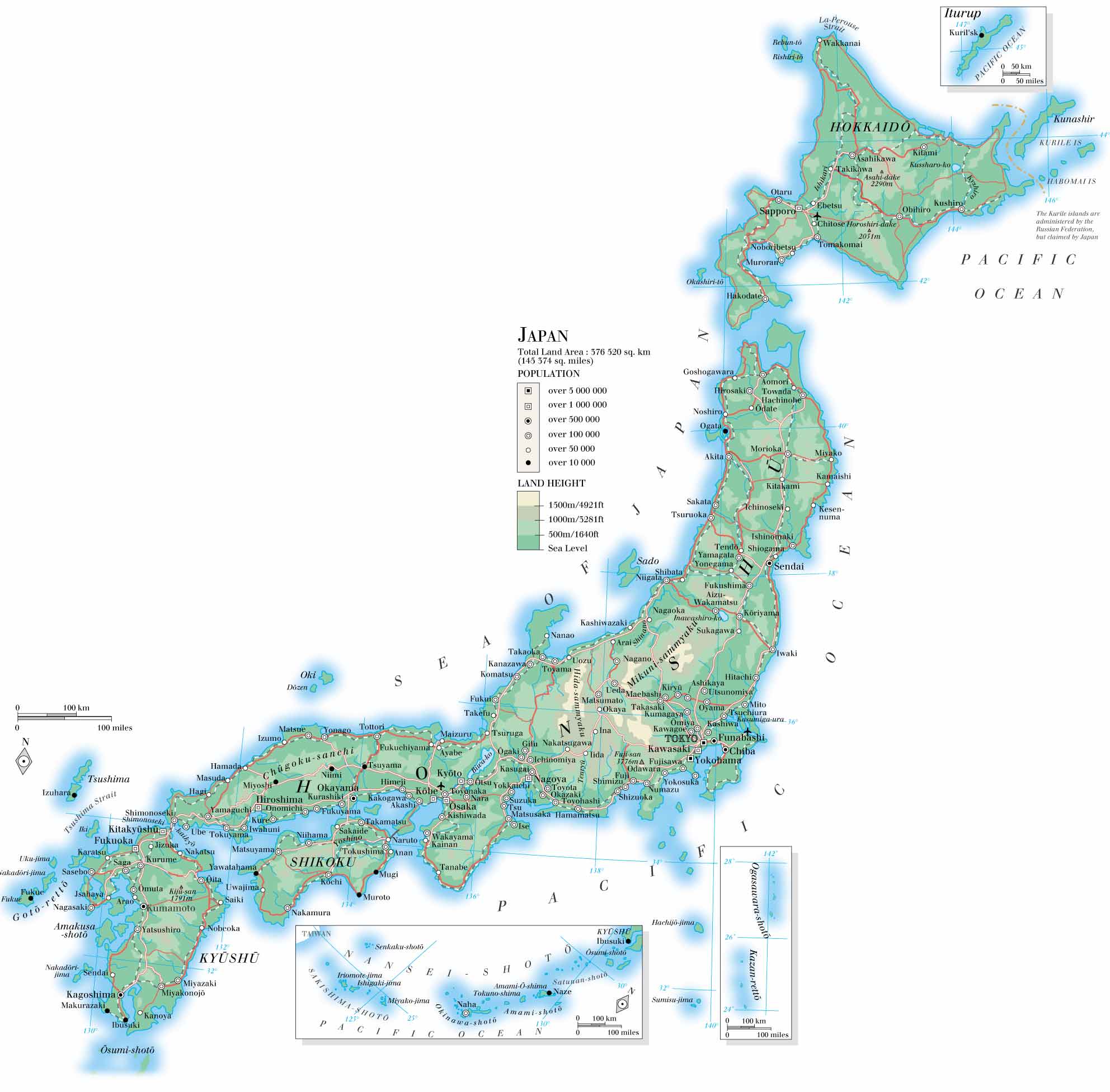 siyasi japonya haritasi