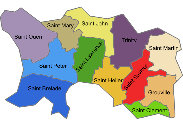 Jersey haritasi towns