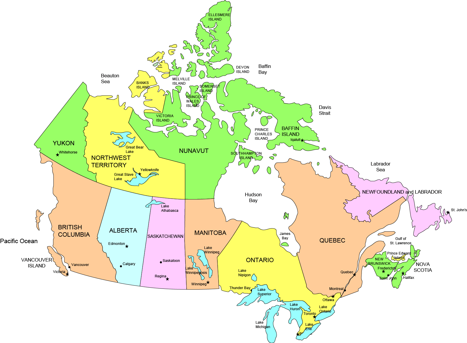 haritasi kanada siyasi