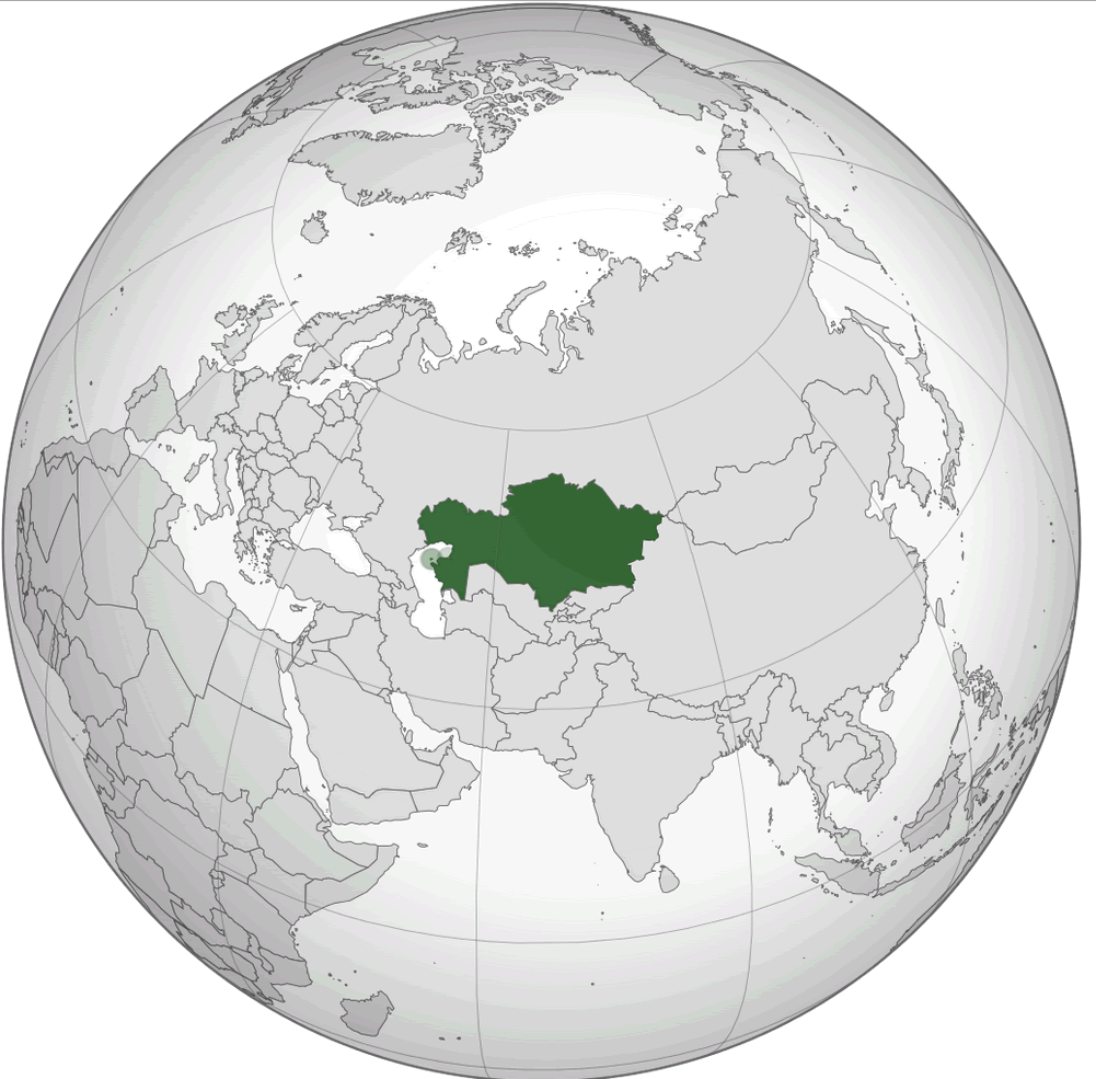 kazakistan dunyada nerede