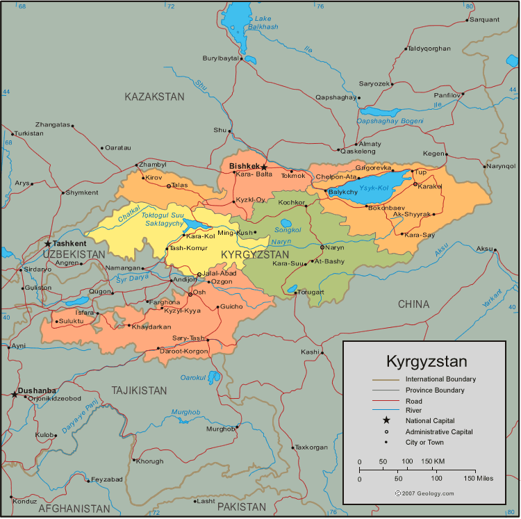 kirgizistan haritasi
