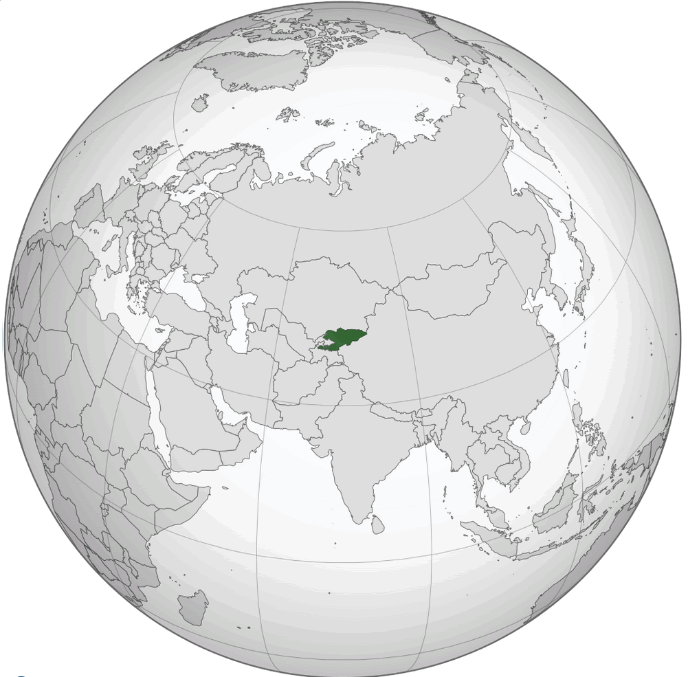 kirgizistan dunyada nerede