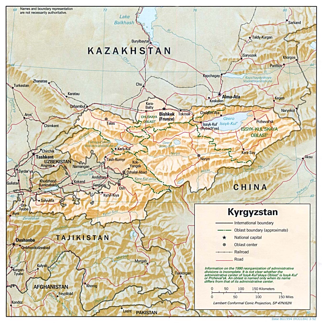 kirgizistan haritasi