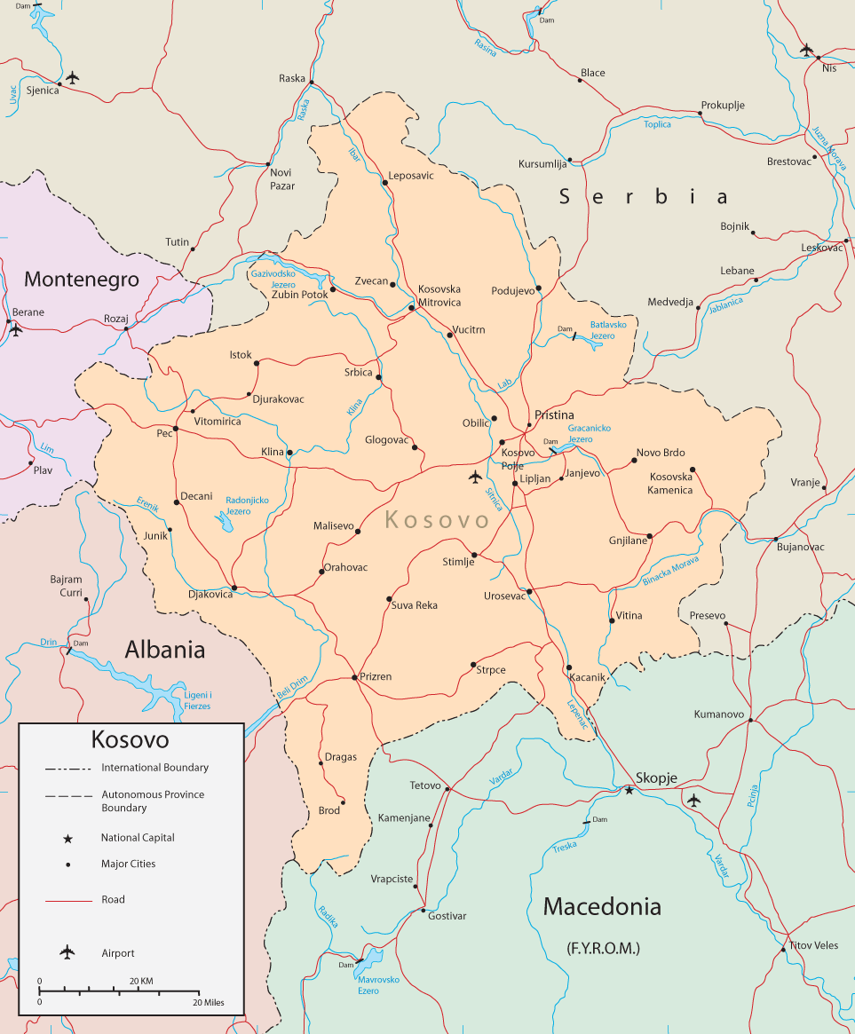 kosova siyasal haritasi