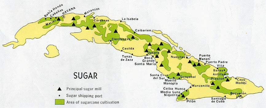 kuba sugar production haritasi 1977