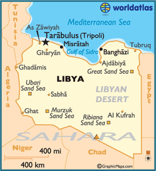 libya sehirleri haritasi