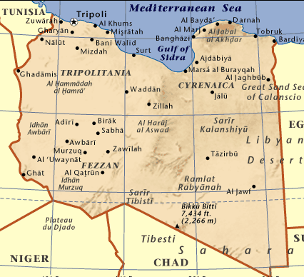 libya haritasi sinirlari