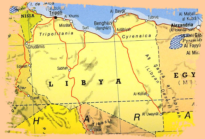 libya haritasi tripoli benghazi