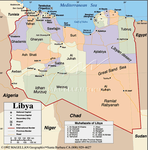 libya siyasi haritasi