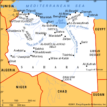 libya ulke sinirlari haritasi