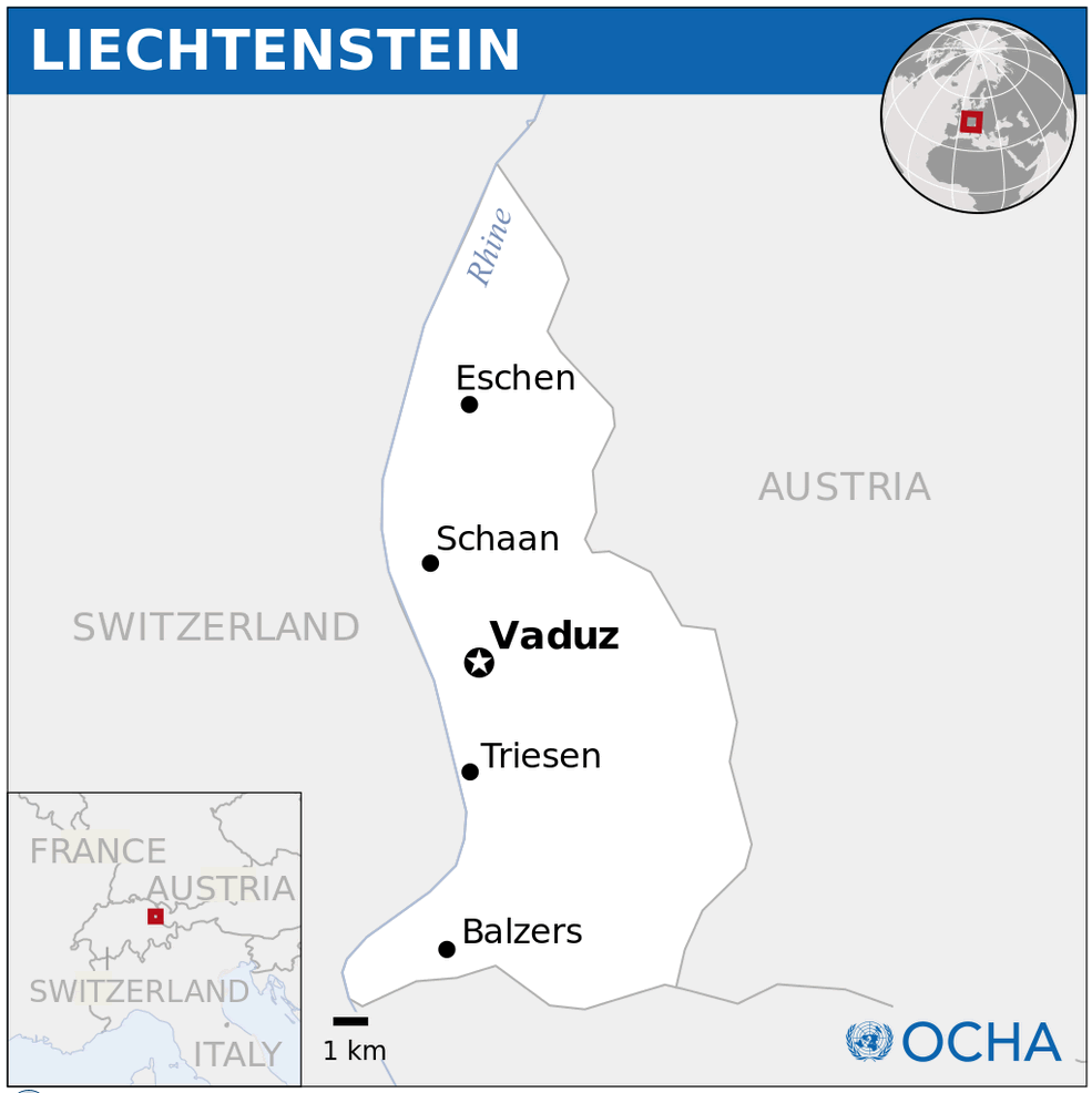 lihtenstayn yerlesim haritasi