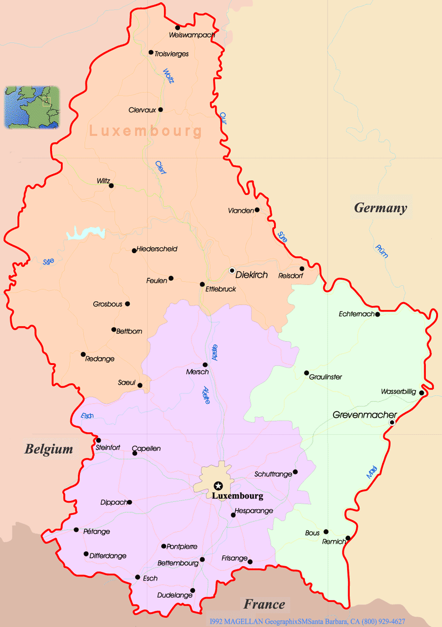 luksemburg sehirler haritasi