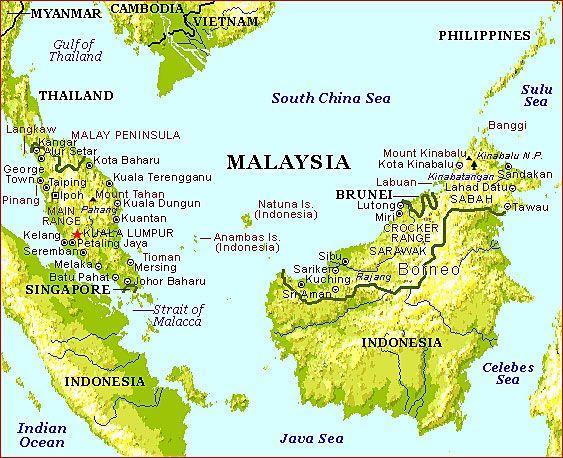 malezya harita