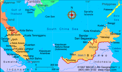 malezya haritasi