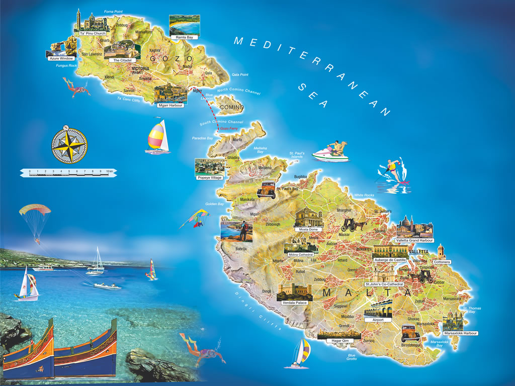 malta turistik haritasi