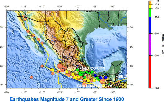 meksika deprem haritasi