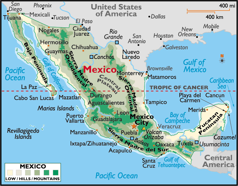 meksika haritalar