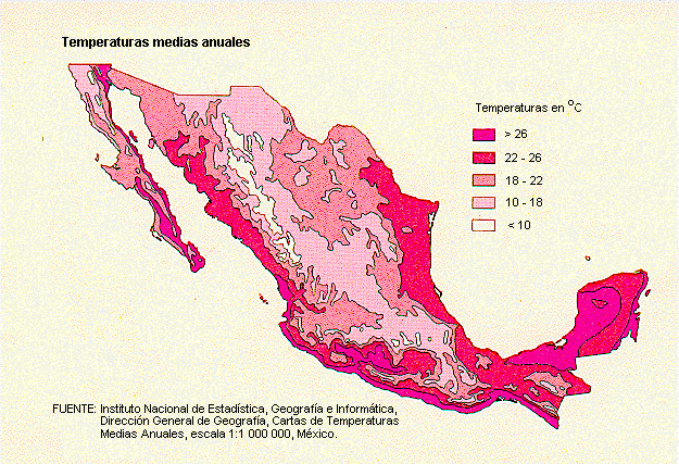 meksika sicaklik haritasi
