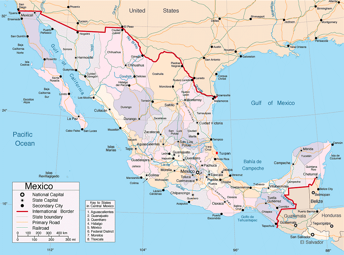meksika ulke haritasi