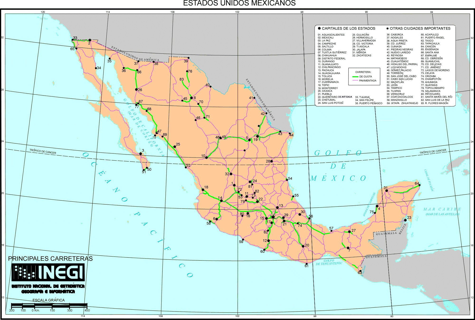 meksika yol haritalar