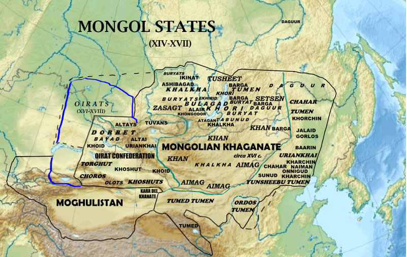 mogolistan devletleri haritasi
