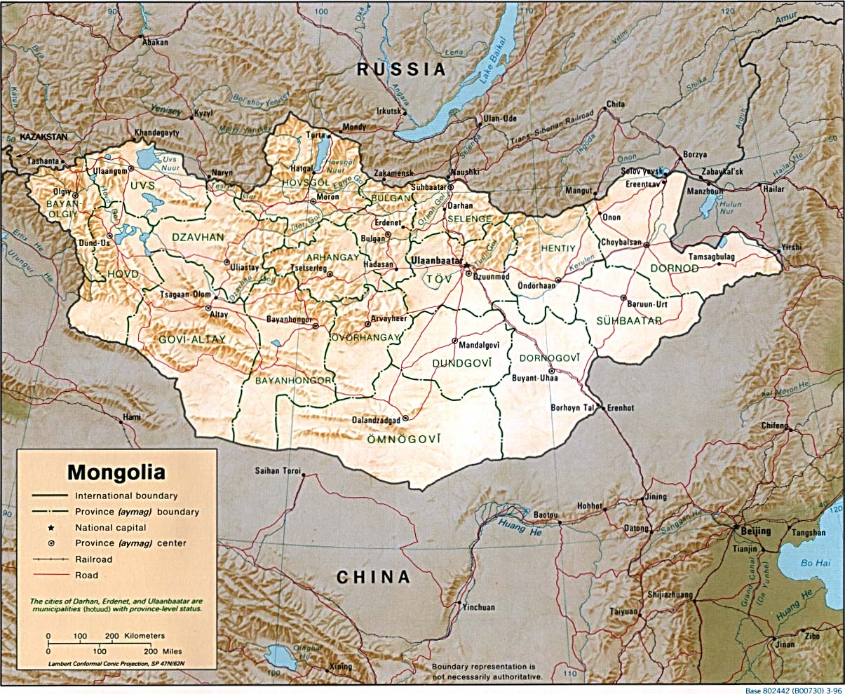 mogolistan kabartma haritasi