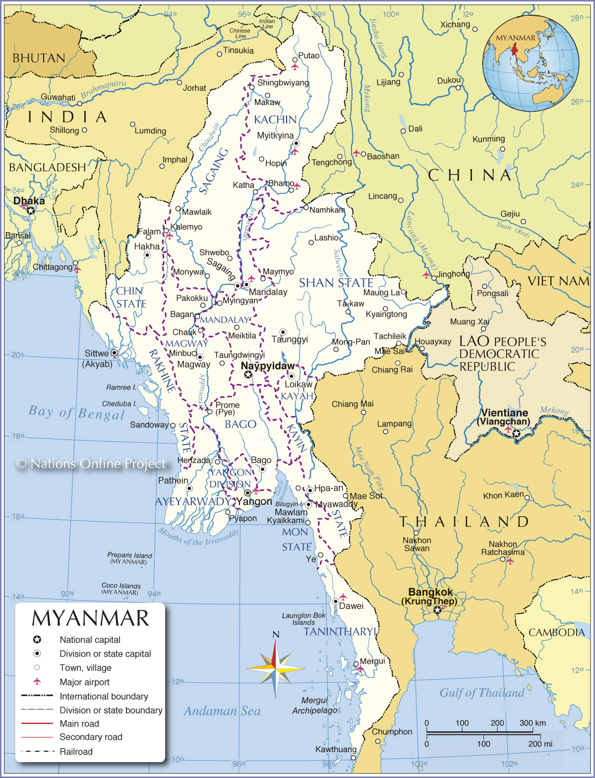 myanmar burma bolgesel haritasi