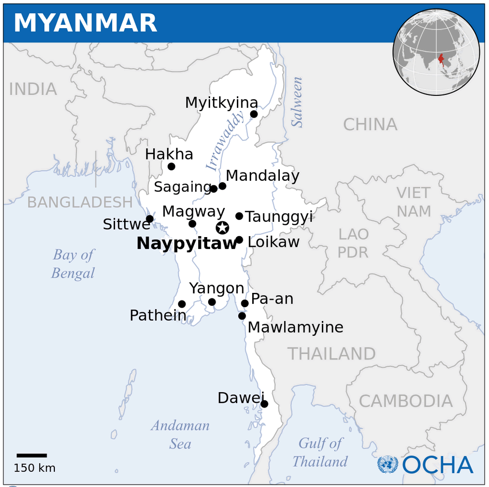 myanmar burma yerlesim haritasi