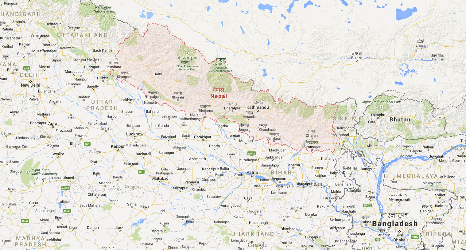 Nepal Google Haritası