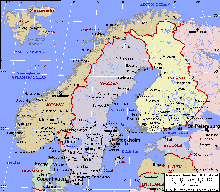 norvec haritasi iskandinavya