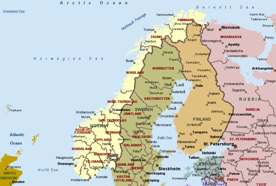 norvec haritasi baltik ulkeleri