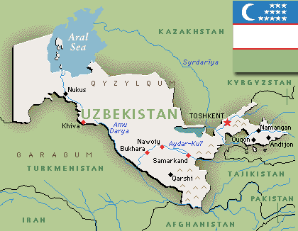 ozbekistan haritasi