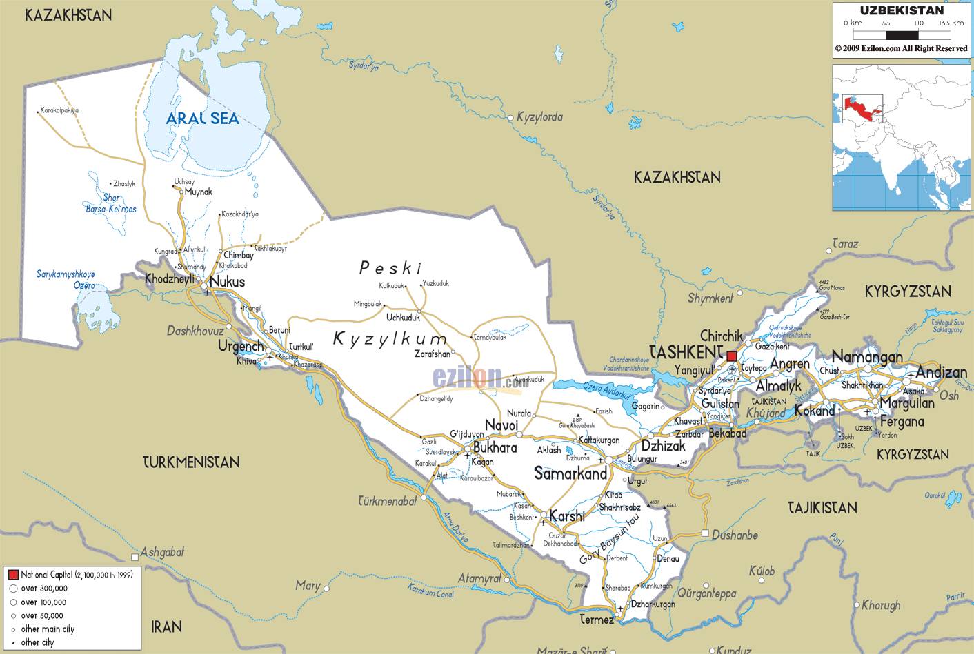 ozbekistan yol haritasi